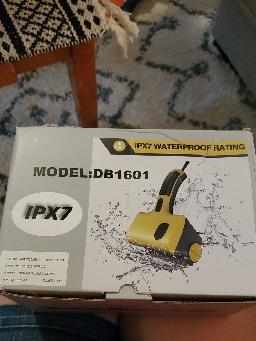 DB1601 IPX7 Waterproof Handheld Wireless Electric  Brush Cleaner